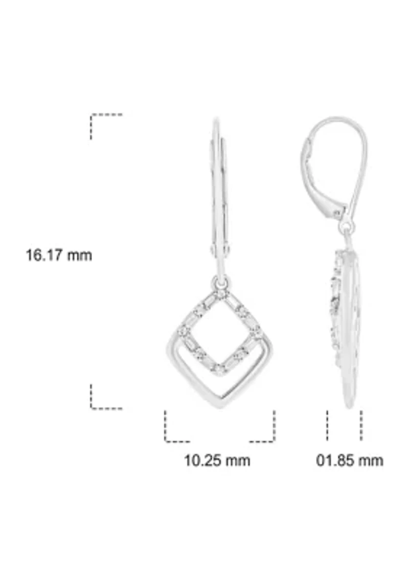 1/6 ct. t.w. Diamond Dangle Earrings in Sterling Silver