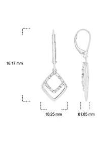 1/6 ct. t.w. Diamond Dangle Earrings in Sterling Silver