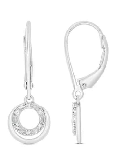 1/6 ct. t.w. Diamond Dangle Earrings in Sterling Silver