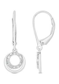 1/6 ct. t.w. Diamond Dangle Earrings in Sterling Silver