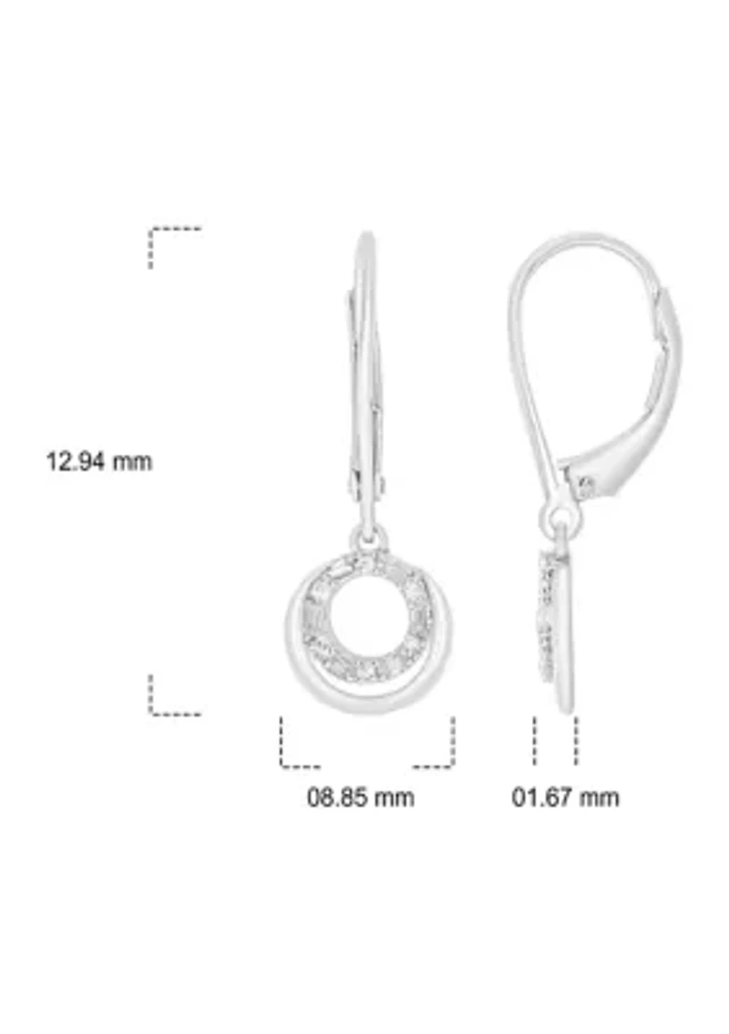 1/6 ct. t.w. Diamond Dangle Earrings in Sterling Silver