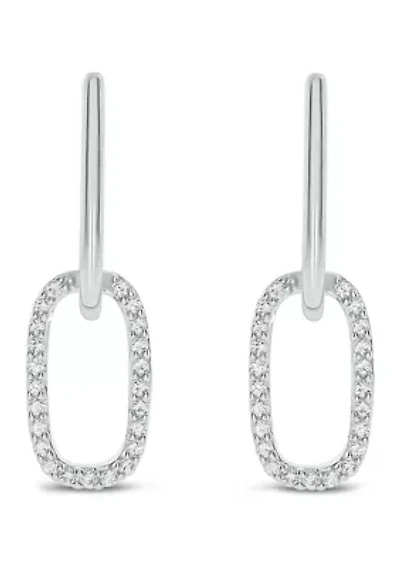 1/6 ct. t.w. Diamond Dangle Earrings in Sterling Silver