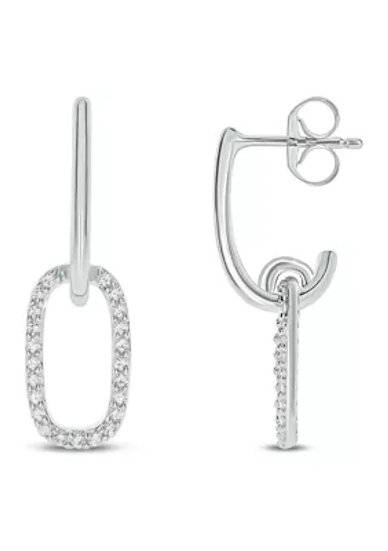 1/6 ct. t.w. Diamond Dangle Earrings in Sterling Silver