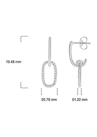 1/6 ct. t.w. Diamond Dangle Earrings in Sterling Silver