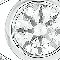 Lab Created 1/6 ct. t.w. Diamond Evil Eye Earring in Sterling Silver