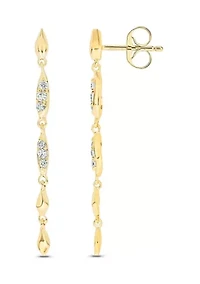 1/6 ct. t.w. Diamond liner Earring in 10K Yellow Gold