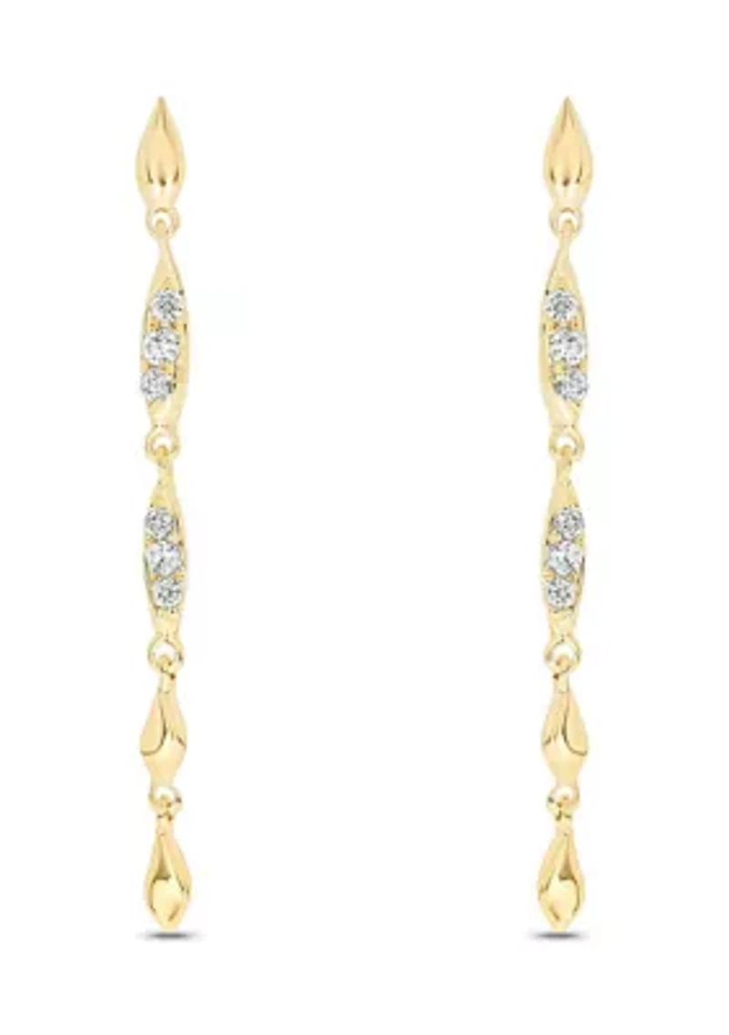 1/6 ct. t.w. Diamond liner Earring in 10K Yellow Gold