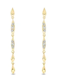 1/6 ct. t.w. Diamond liner Earring in 10K Yellow Gold