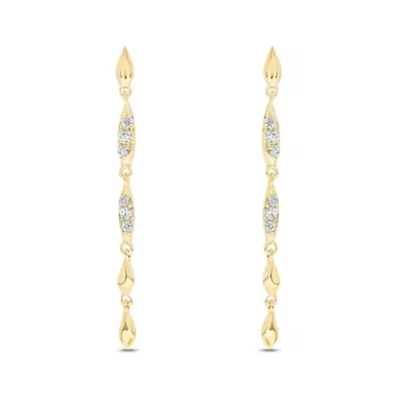 1/6 ct. t.w. Diamond liner Earring in 10K Yellow Gold
