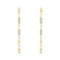 1/6 ct. t.w. Diamond liner Earring in 10K Yellow Gold