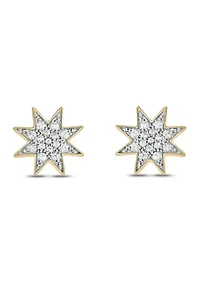 1/5 ct. t.w. Diamond Star Earring in 10K Yellow Gold