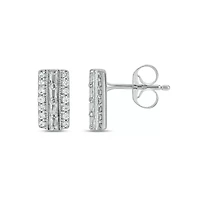 1/5 ct. t.w. Diamond Bar Earring In Sterling Silver