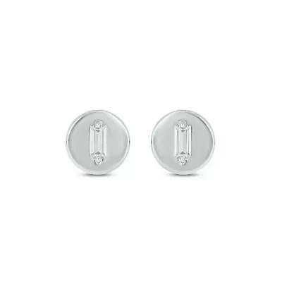 Lab Created 1/5 Carat Lab-Grown Baguette Diamond Stud Earrings
