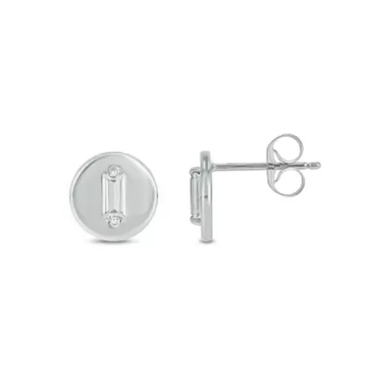 Lab Created 1/5 Carat Lab-Grown Baguette Diamond Stud Earrings