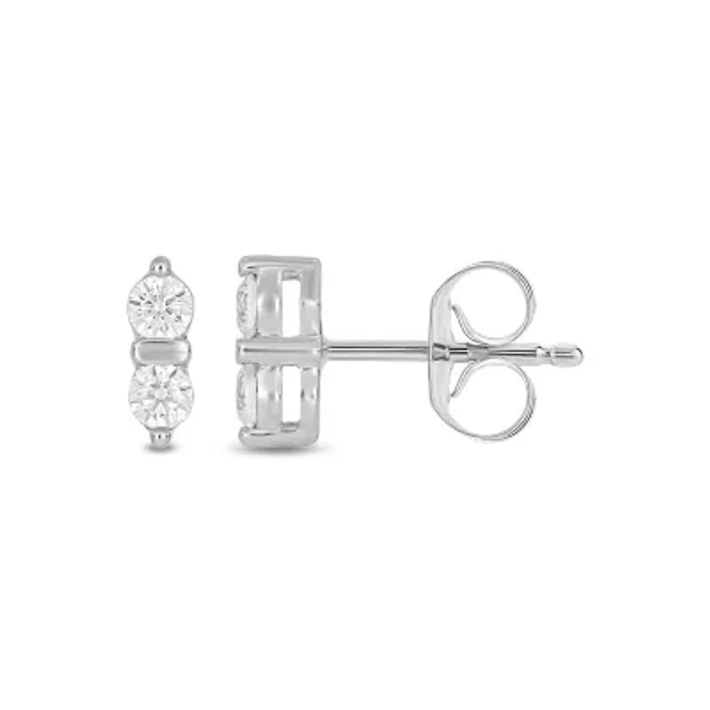 Lab Created 1/5 Carat Two Lab Grown Diamond Fashion Earring in Sterling Silver
