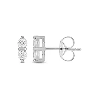 Lab Created 1/5 Carat Two Lab Grown Diamond Fashion Earring in Sterling Silver