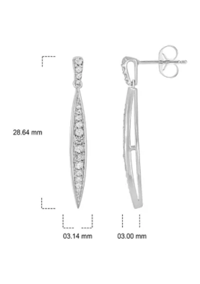 1/3 ct. t.w. Diamond Fashion Earring In Sterling Silver