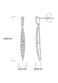 1/3 ct. t.w. Diamond Fashion Earring In Sterling Silver