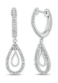 1/4 ct. t.w. Diamond Drop Earring In Sterling Silver