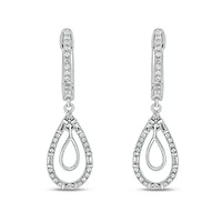 1/4 ct. t.w. Diamond Drop Earring In Sterling Silver