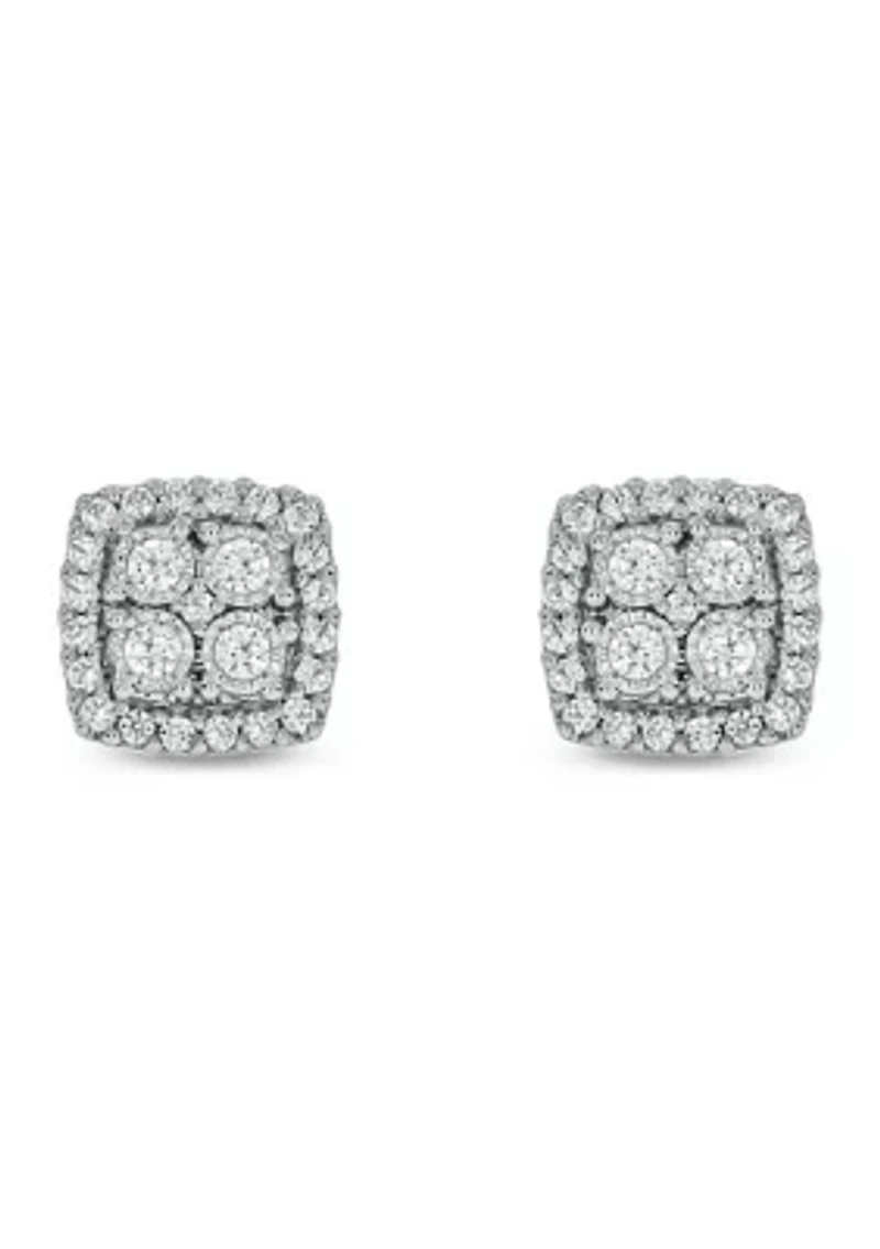 1/4 ct. t.w. Diamond Fashion Earring In Sterling Silver