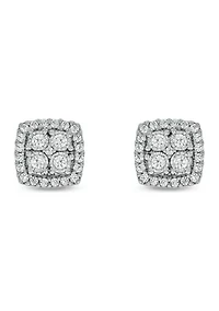1/4 ct. t.w. Diamond Fashion Earring In Sterling Silver