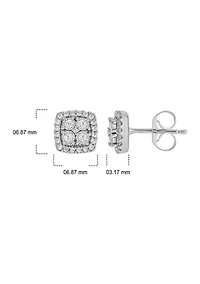 1/4 ct. t.w. Diamond Fashion Earring In Sterling Silver