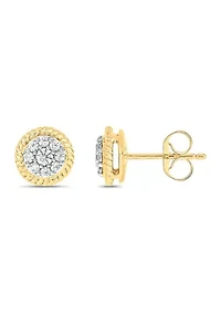 1/4 ct. t.w. Diamond Stud Earring In 10K Yellow Gold