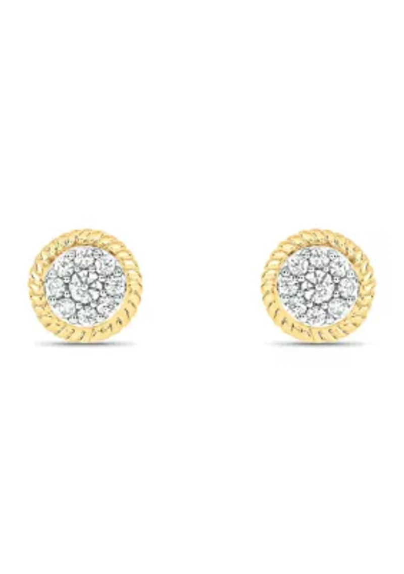 1/4 ct. t.w. Diamond Stud Earring In 10K Yellow Gold
