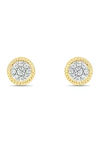 1/4 ct. t.w. Diamond Stud Earring In 10K Yellow Gold