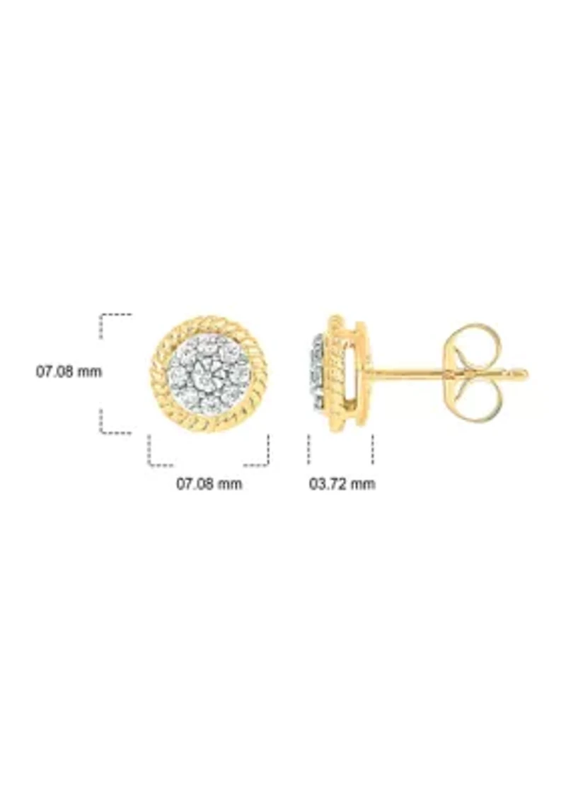 1/4 ct. t.w. Diamond Stud Earring In 10K Yellow Gold