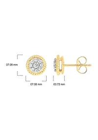 1/4 ct. t.w. Diamond Stud Earring In 10K Yellow Gold