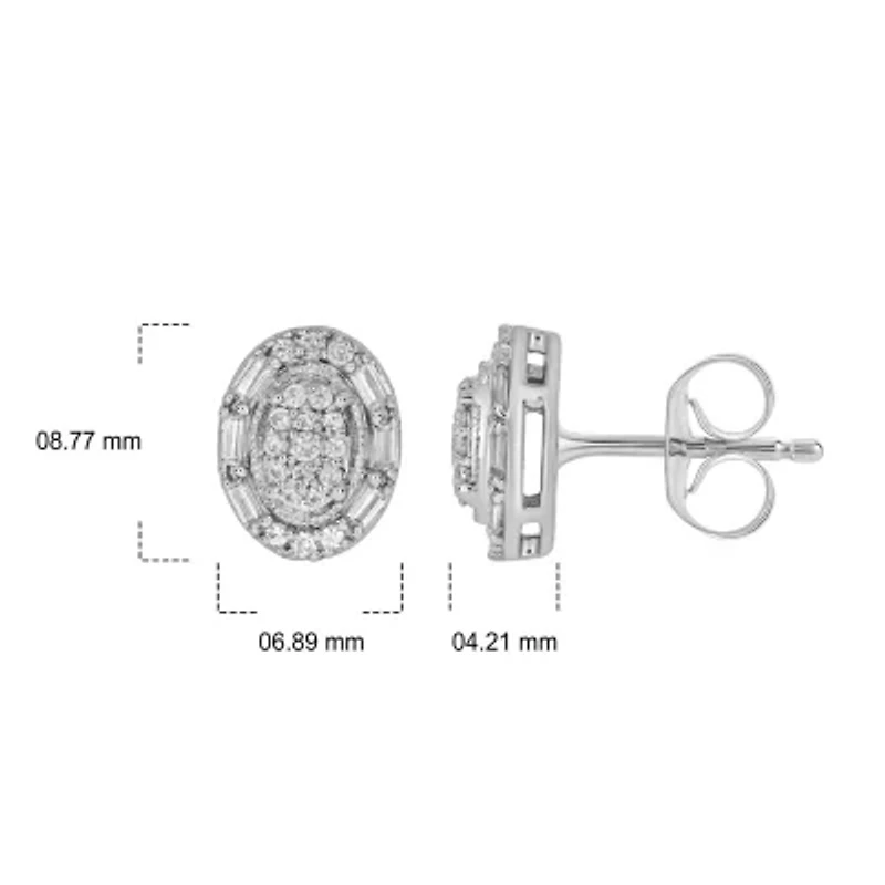 1/4 ct. t.w. Diamond Fashion Earring In Sterling Silver