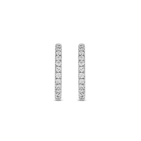 Lab Created 1/4 Carat Lab Grown Diamond Hoop Earrings in Sterling Silver