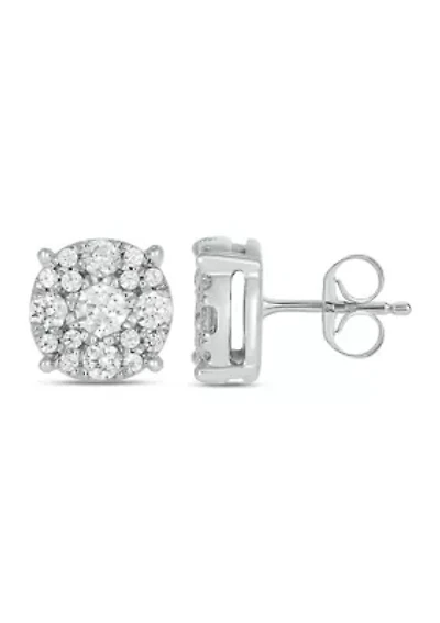 1/3 ct. t.w. Diamond Stud Earring In 10K White Gold