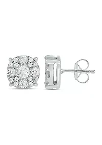 1/3 ct. t.w. Diamond Stud Earring In 10K White Gold