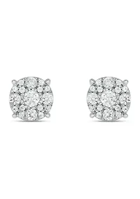 1/3 ct. t.w. Diamond Stud Earring In 10K White Gold
