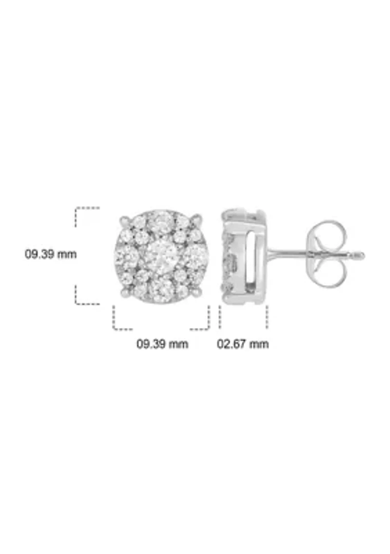 1/3 ct. t.w. Diamond Stud Earring In 10K White Gold