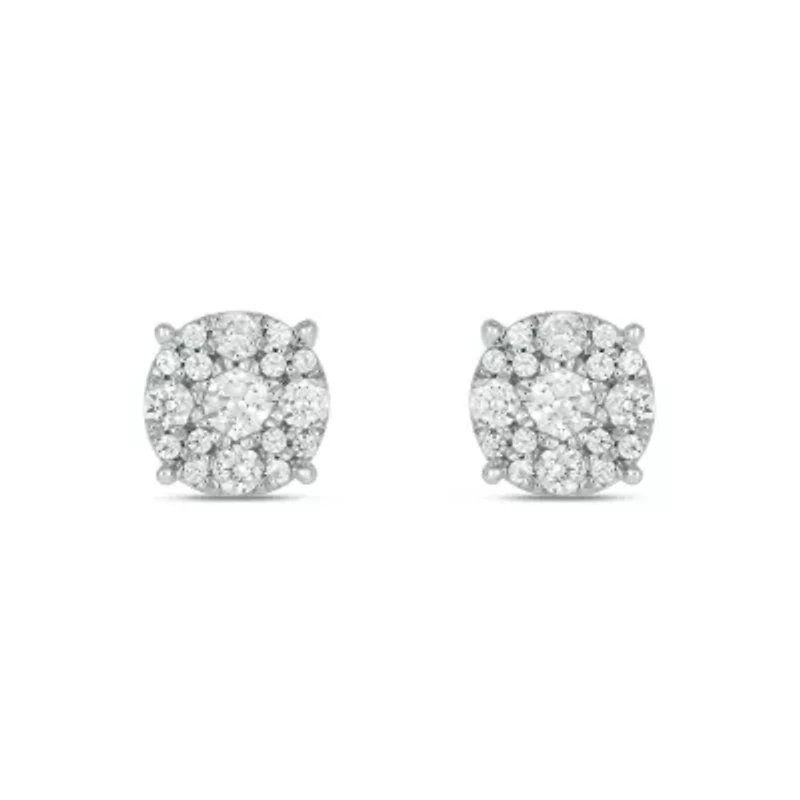 1/3 ct. t.w. Diamond Stud Earring In 10K White Gold