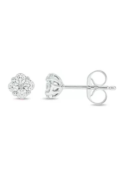 3/8 ct. t.w. Diamond Stud Earring In 10K White Gold
