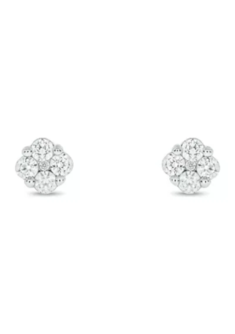 3/8 ct. t.w. Diamond Stud Earring In 10K White Gold