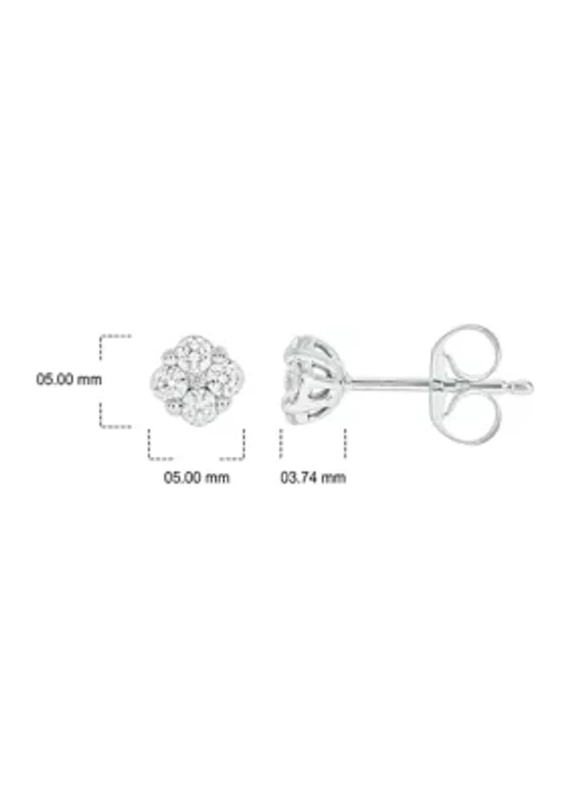 3/8 ct. t.w. Diamond Stud Earring In 10K White Gold