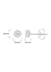 3/8 ct. t.w. Diamond Stud Earring In 10K White Gold