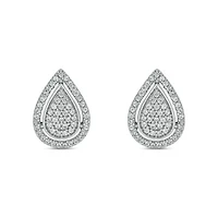 1/3 ct. t.w. Diamond Pear Earring In Sterling Silver