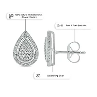 1/3 ct. t.w. Diamond Pear Earring In Sterling Silver