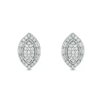 1/3 ct. t.w. Diamond Marquise Earring In Sterling Silver
