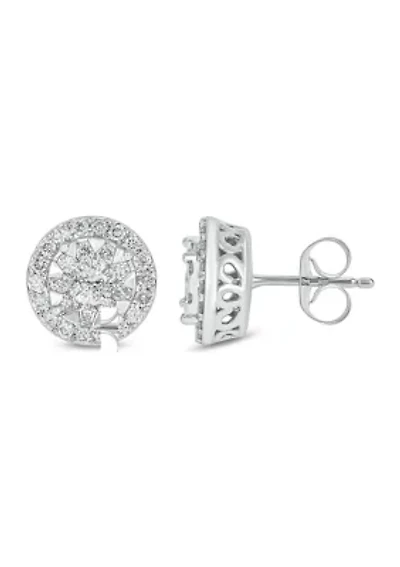 1/2 ct. t.w. Diamond Stud Earring In 10K White Gold