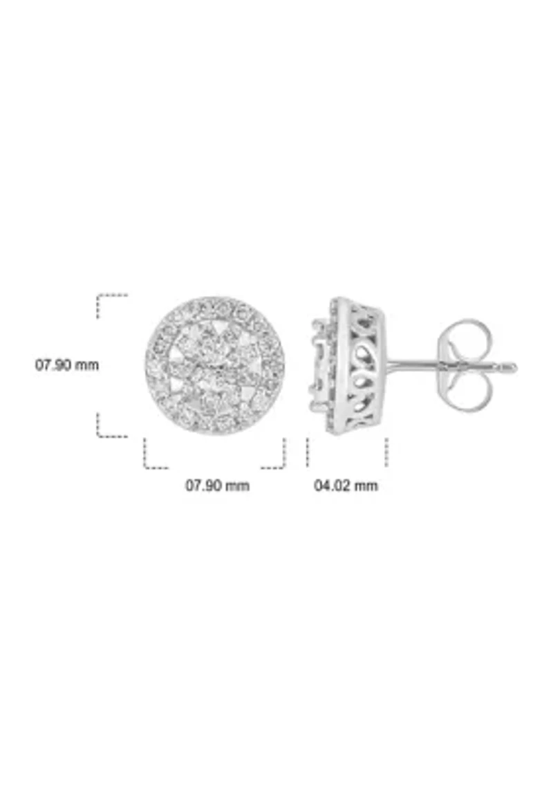 1/2 ct. t.w. Diamond Stud Earring In 10K White Gold