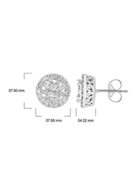 1/2 ct. t.w. Diamond Stud Earring In 10K White Gold