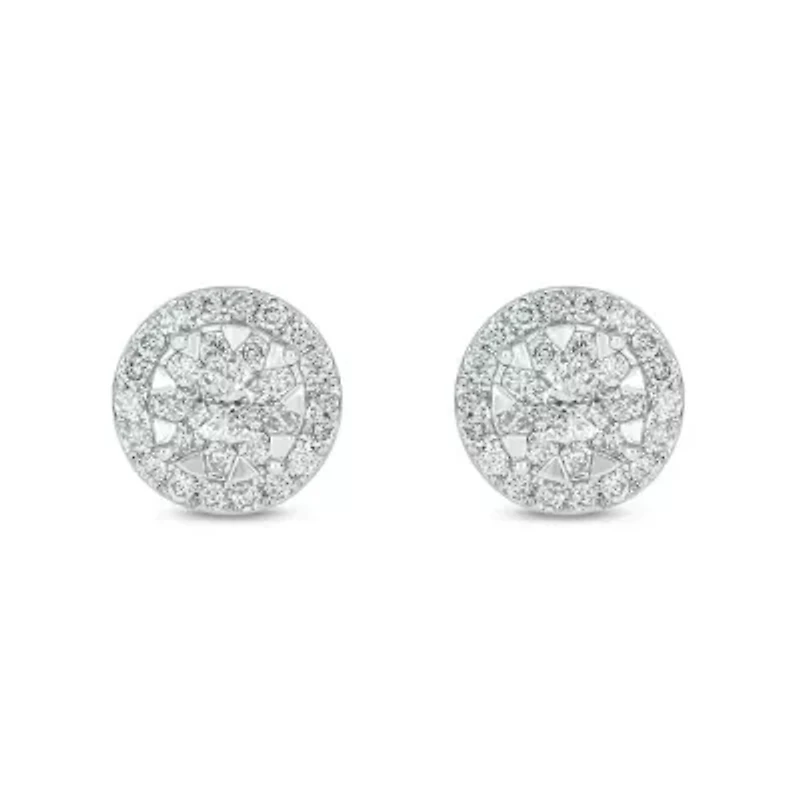 1/2 ct. t.w. Diamond Stud Earring In 10K White Gold